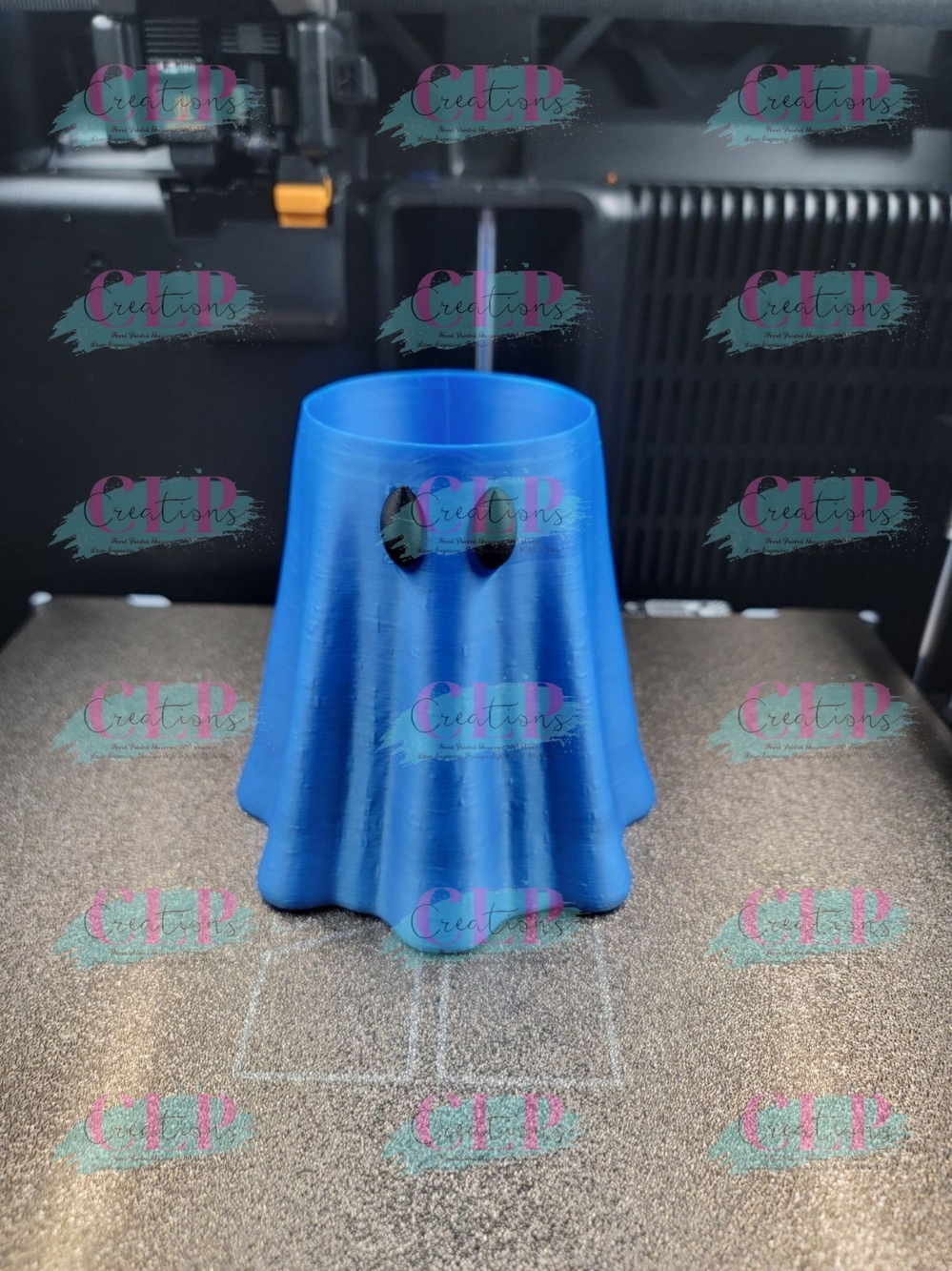 Halloween Blue Silk Ghost 12oz Regular Can Holder - 3D Printed